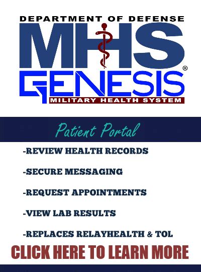 Genesis military login - 1. From the MHS GENESIS Patient Portal Dashboard, choose ‘Appointments.’. 2. Change the search option from ‘Provider’ to ‘Visit Reason.’. 3. Choose the patient the message is for (if applicable due to dependents). 4. Choose ‘Request Appointment (Other) Online’ in the field, ‘Choose a reason for your visit.’. 5.
